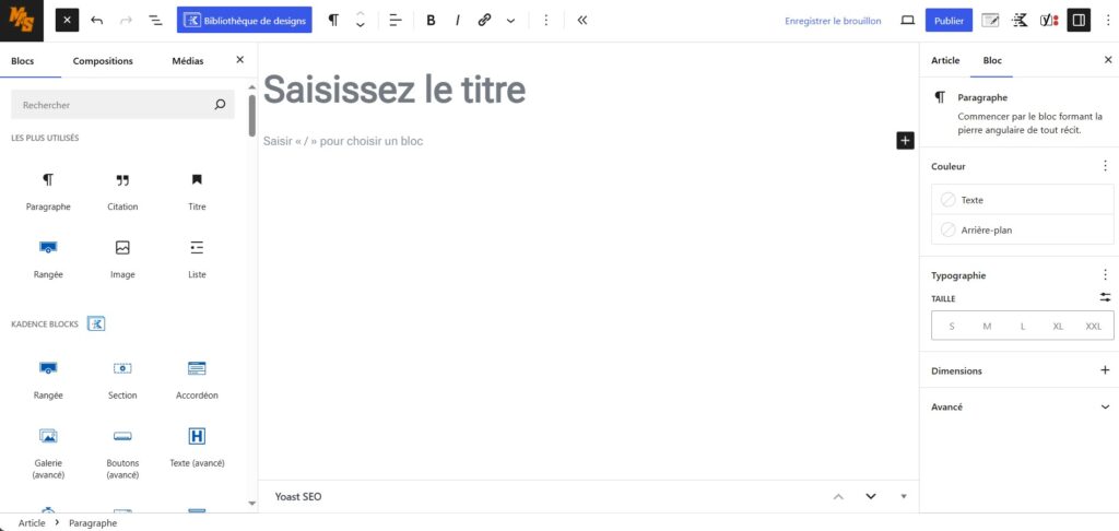 Gutenberg, l'éditeur de sites de WordPress : simple, efficace et facile à prendre en main