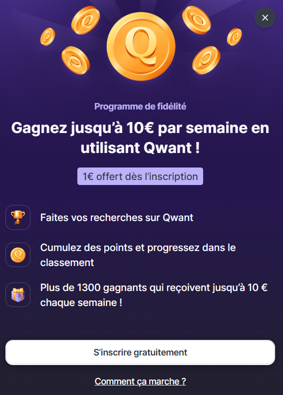 Qwant fidélité